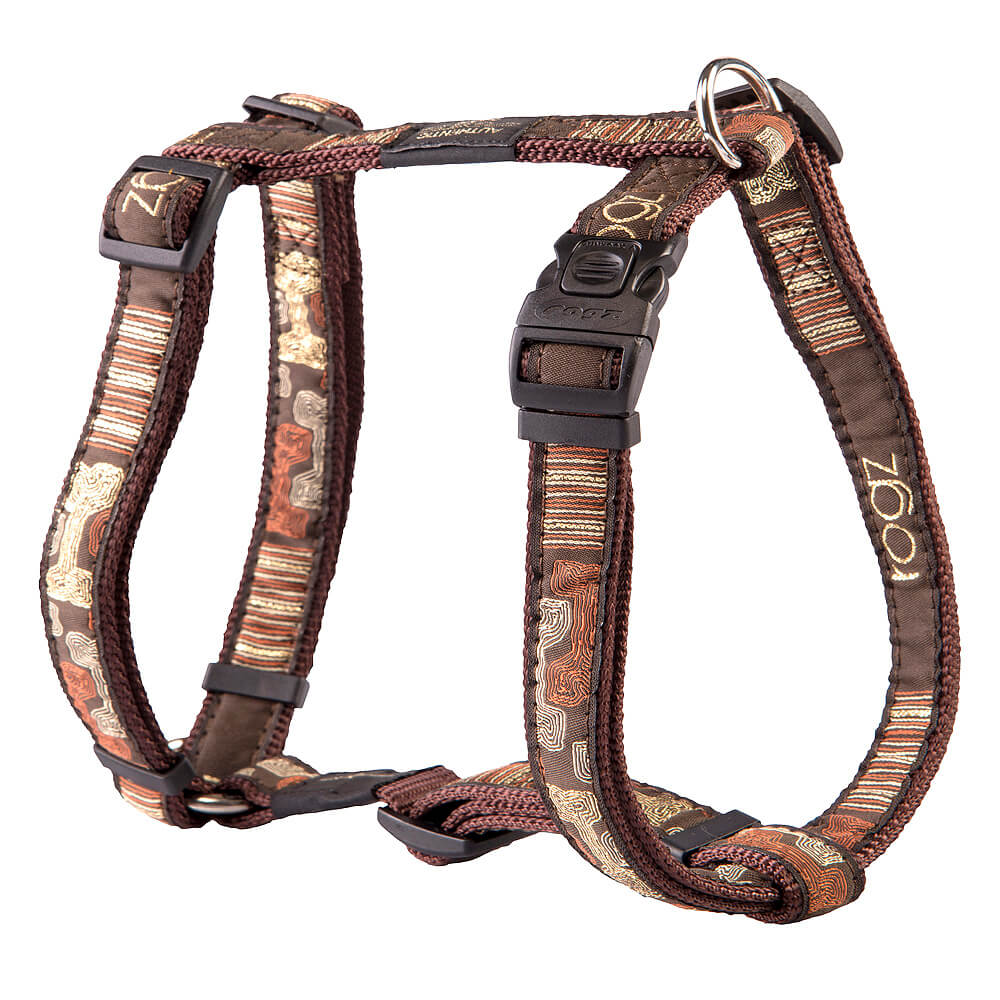rogz Fancy Dress Mocha Bone Geschirr für Hunde