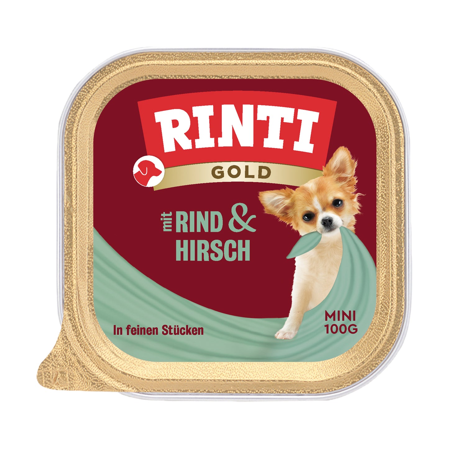 Rinti Gold Mini Hirsch und Rind Nassfutter für Hunde