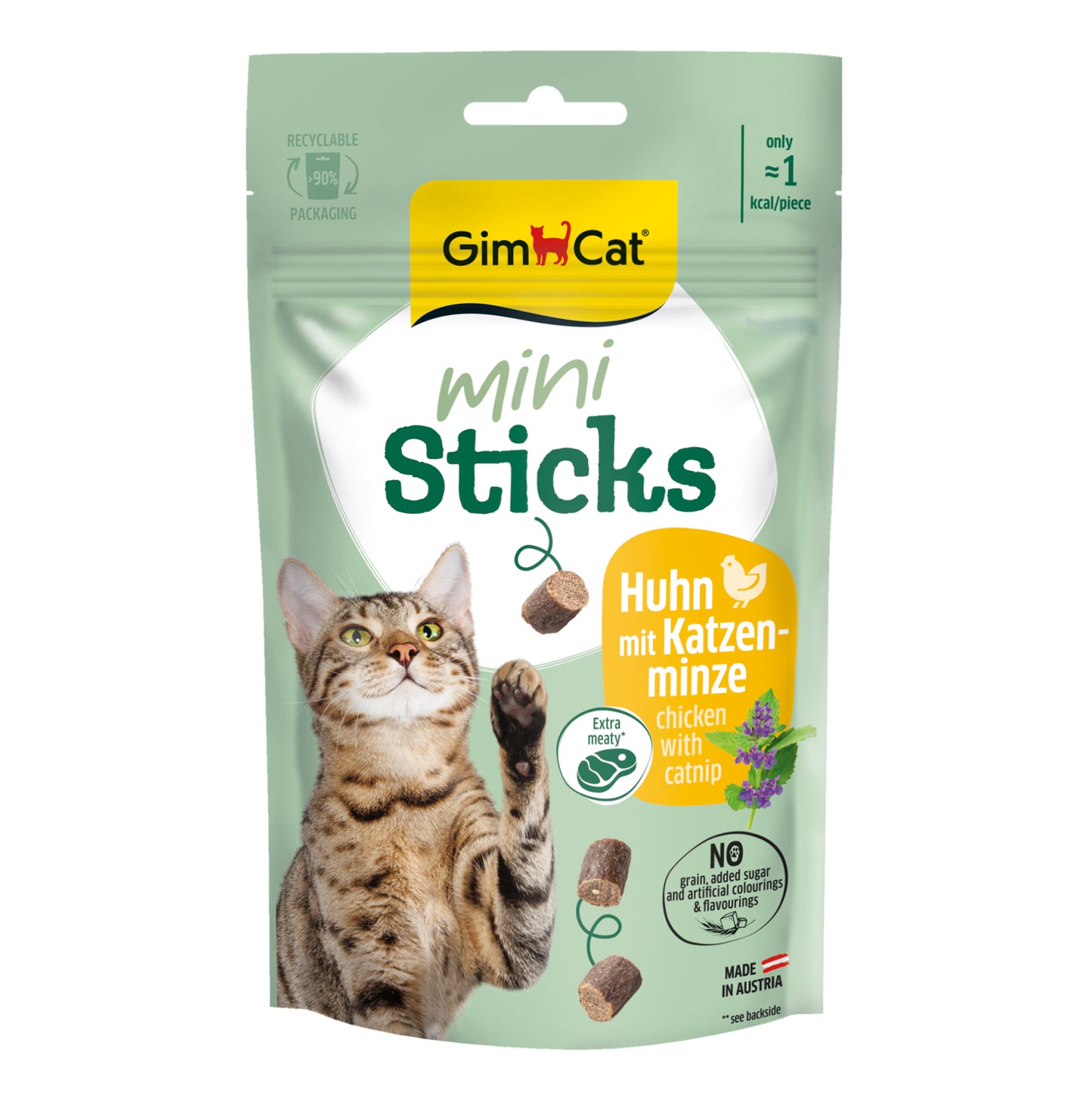 GimCat Mini Sticks mit Huhn & Katzenminze Futter für Katzen