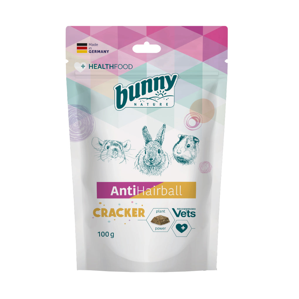 bunny Antihairball Cracker Snack für Zwergkaninchen, Meerschweinchen und Chinchillas