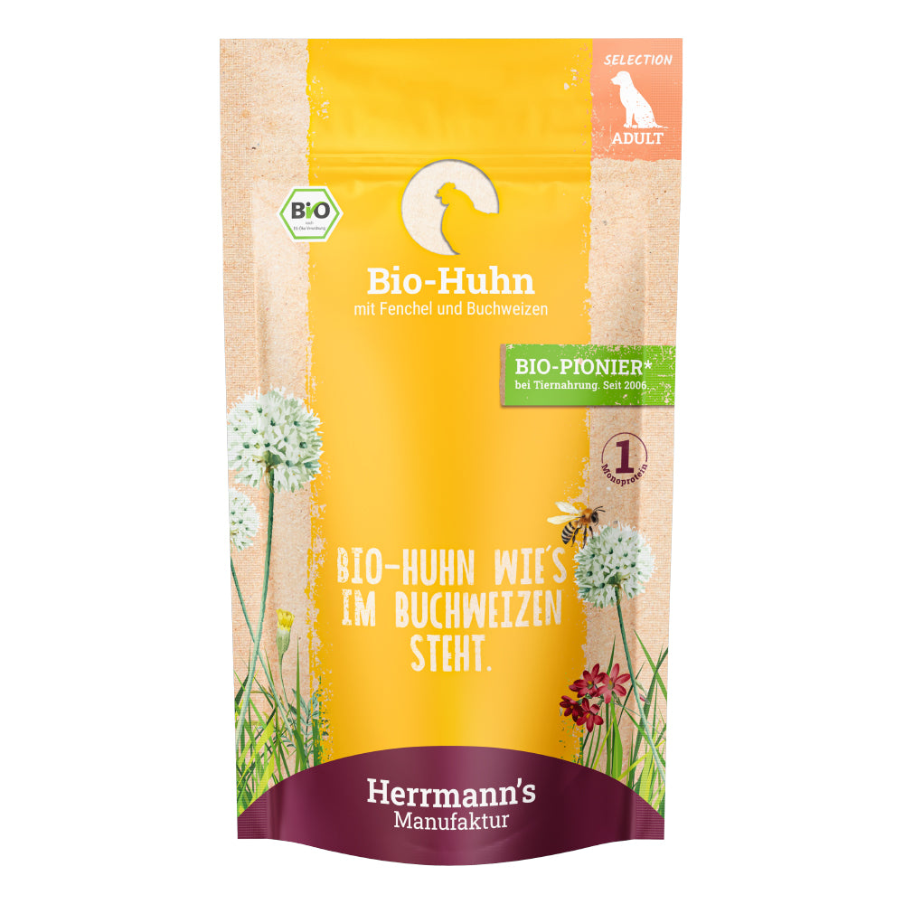 Herrmann's Huhn mit Fenchel und Buchweizen Nassfutter für Hunde