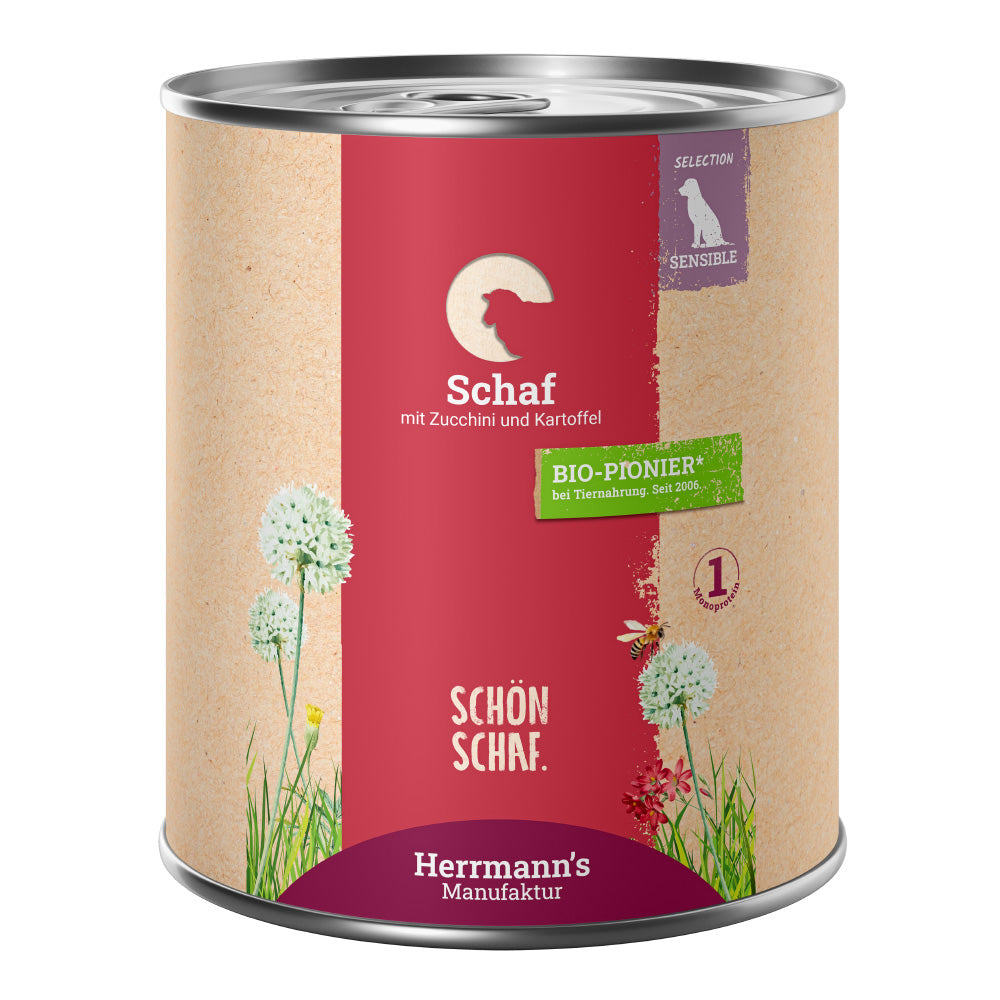 Herrmann's Schaf mit Zucchini und Kartoffeln Nassfutter für Hunde
