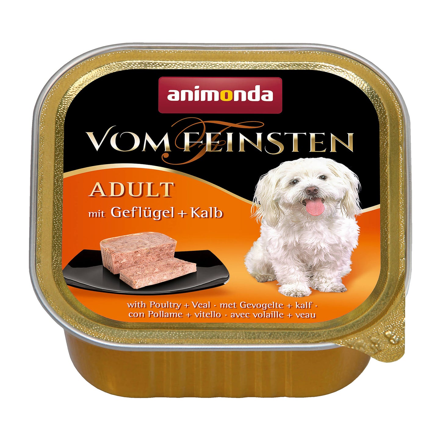 animonda Vom Feinsten Adult Geflügel und Kalb Nassfutter für Hunde