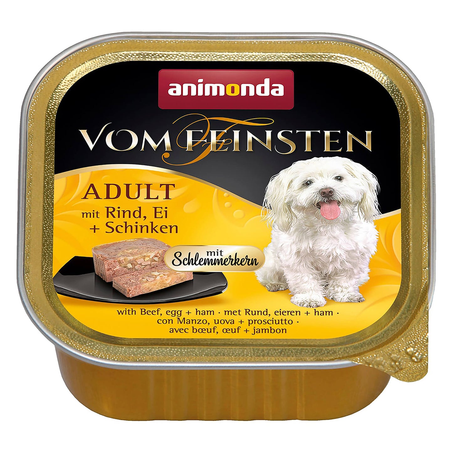animonda Vom Feinsten Adult Rind und Schinken Nassfutter für Hunde