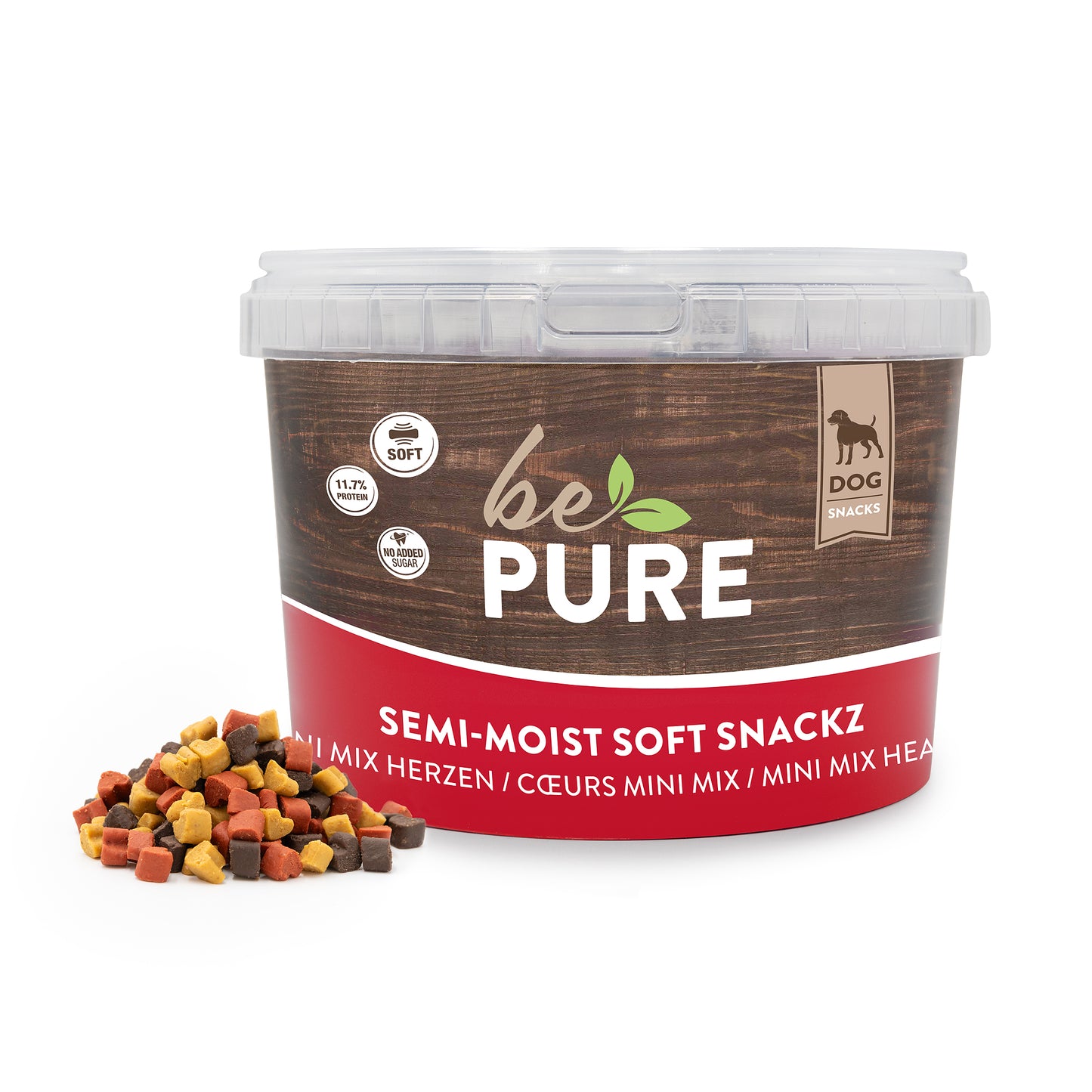bePure Semi-Moist Soft Snackz Mini Mix Hearts Semi-Moist Futter für Hunde