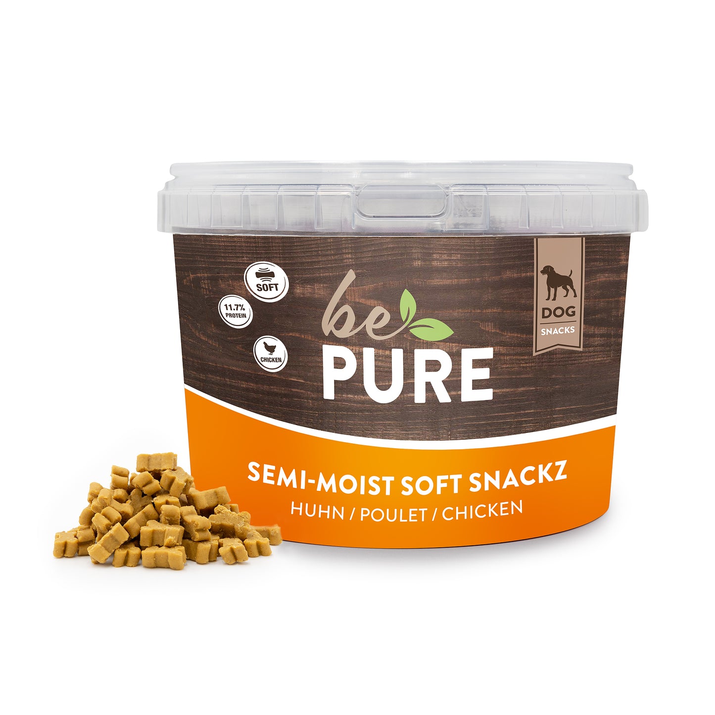 bePure Semi-Moist Soft Snackz mit Huhn Semi-Moist Futter für Hunde