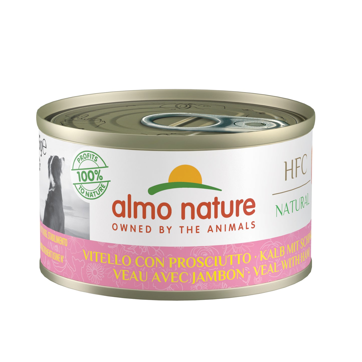 Almo Nature HFC Natural Kalb mit Schinken Nassfutter für Hunde