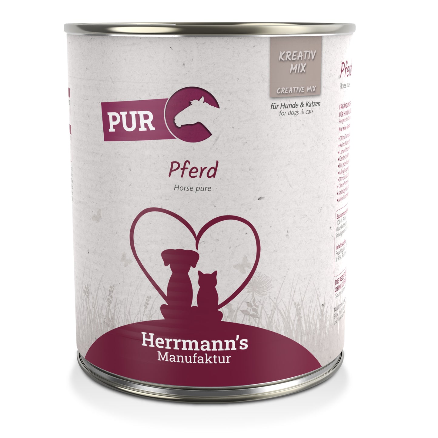 Herrmann's Pferd Reinfleisch Nassfutter für Hunde und Katzen