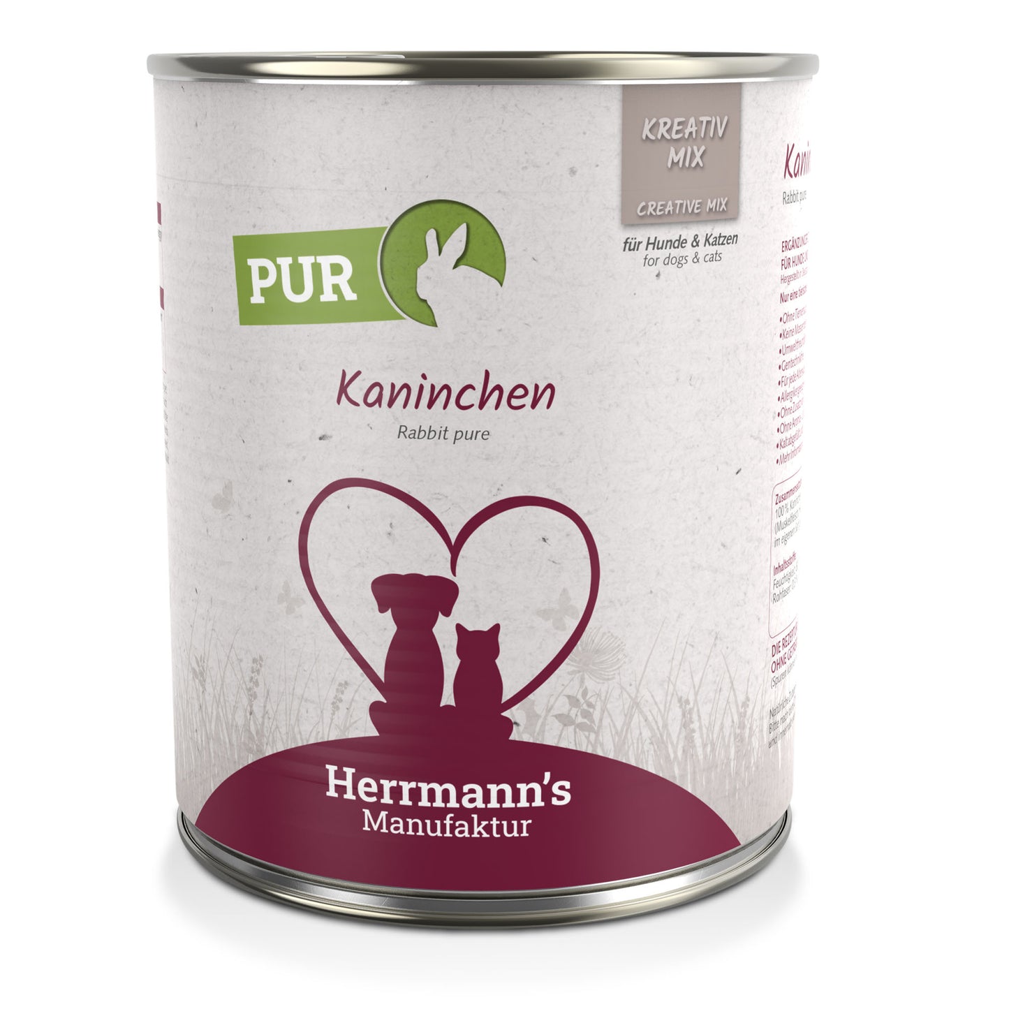Herrmann's Kaninchen Reinfleisch Nassfutter für Hunde und Katzen