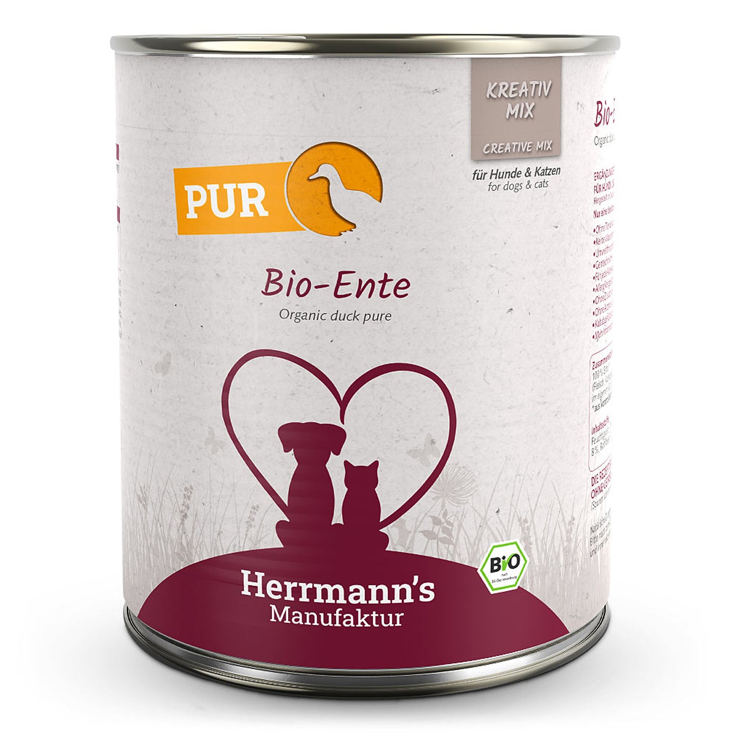Herrmann's Reinfleisch Bio-Ente Nassfutter für Hunde