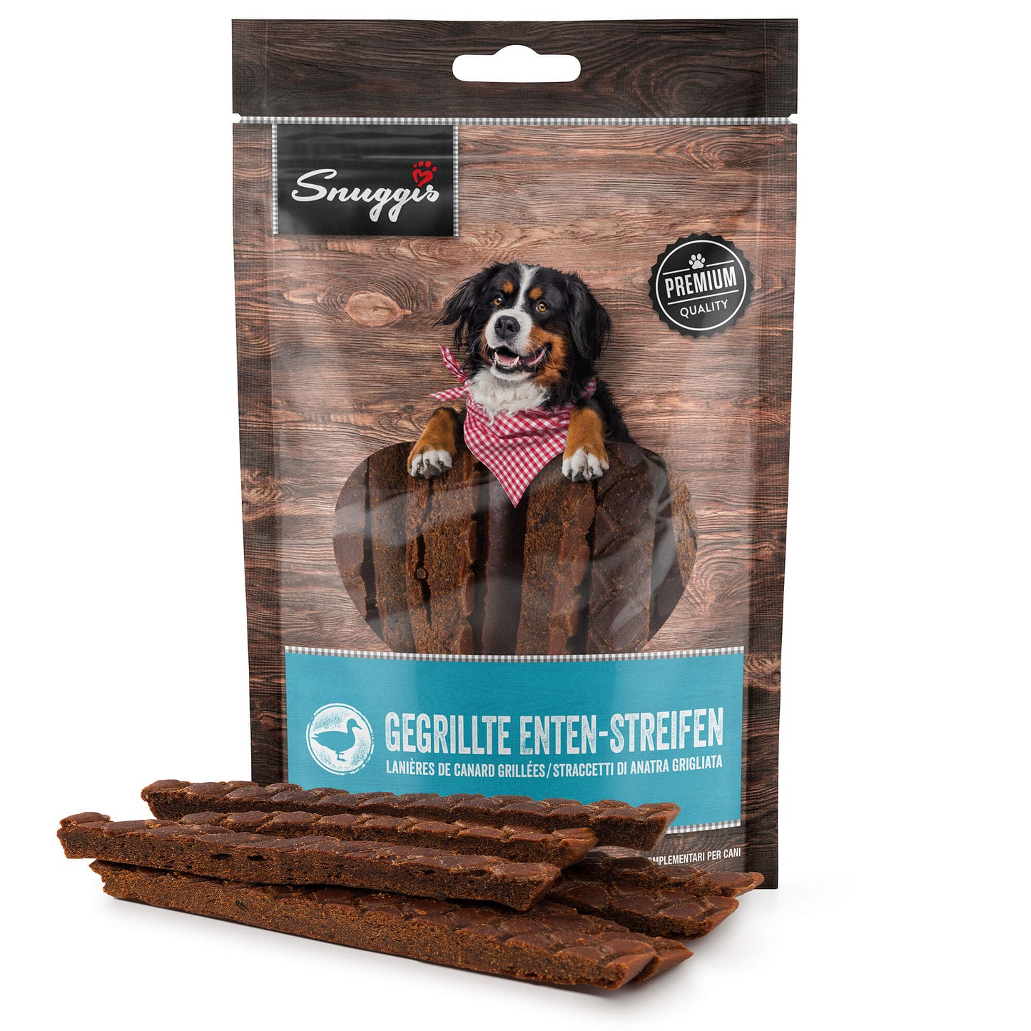 Snuggis Gegrillte Enten-Streifen Snack für Hunde
