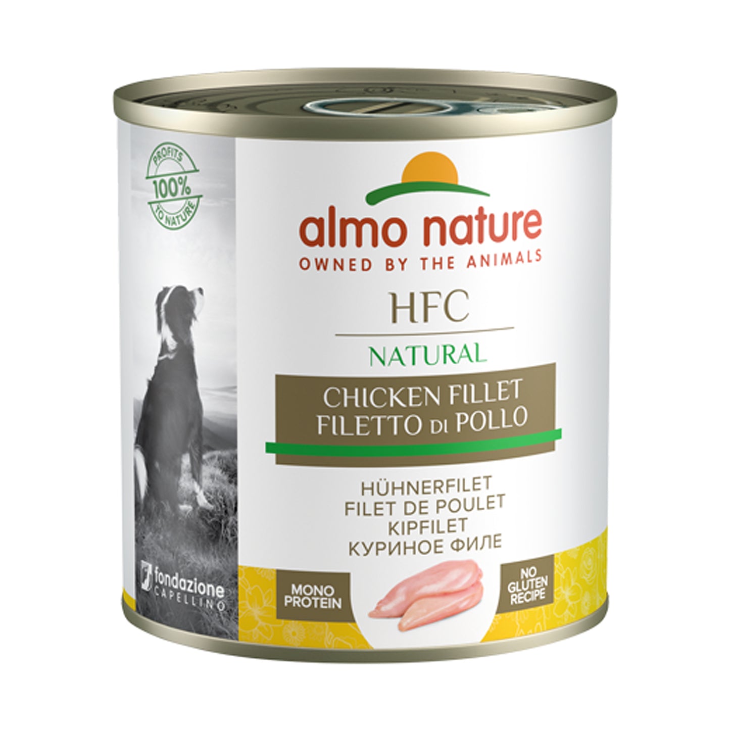 Almo Nature HFC Natural mit Hühnerfilet Nassfutter für Hunde