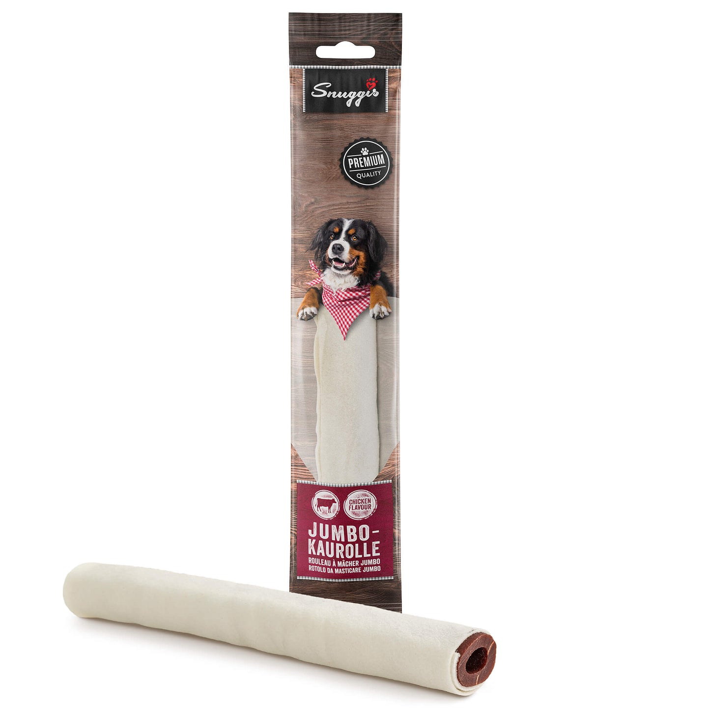 Snuggis Jumbo-Kaurolle Huhn Geschmack Kauartikel für Hunde