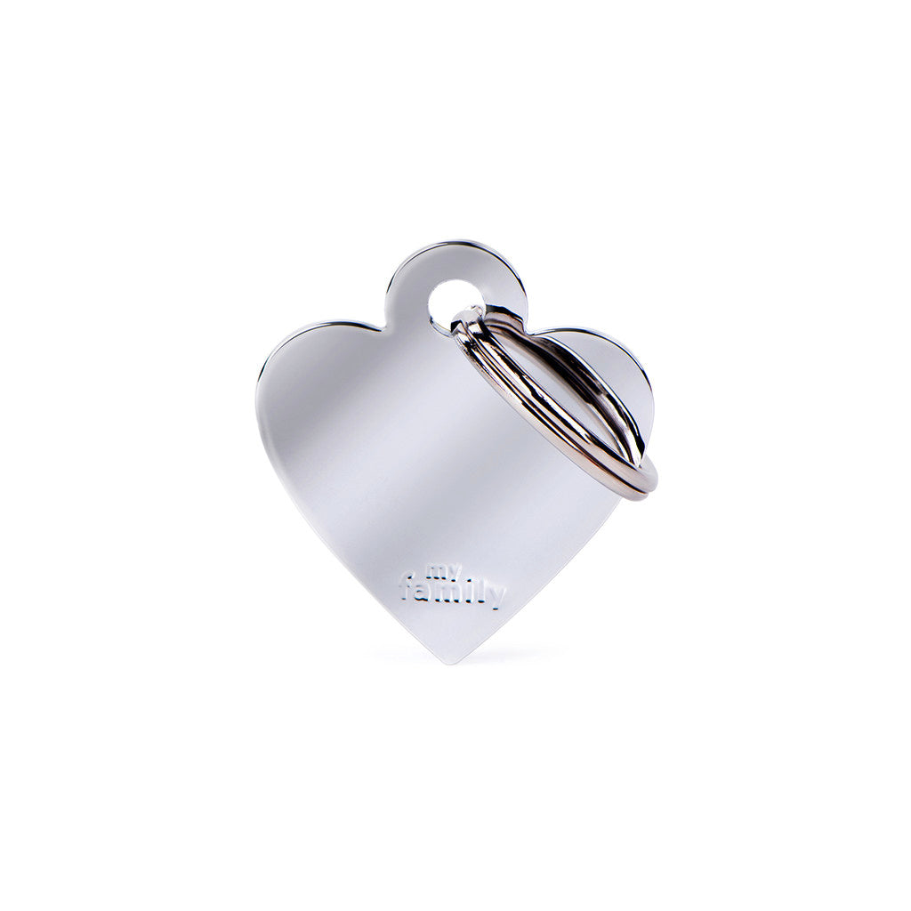 MyFamily Big Heart Chromed Brass Accessoire für Hunde