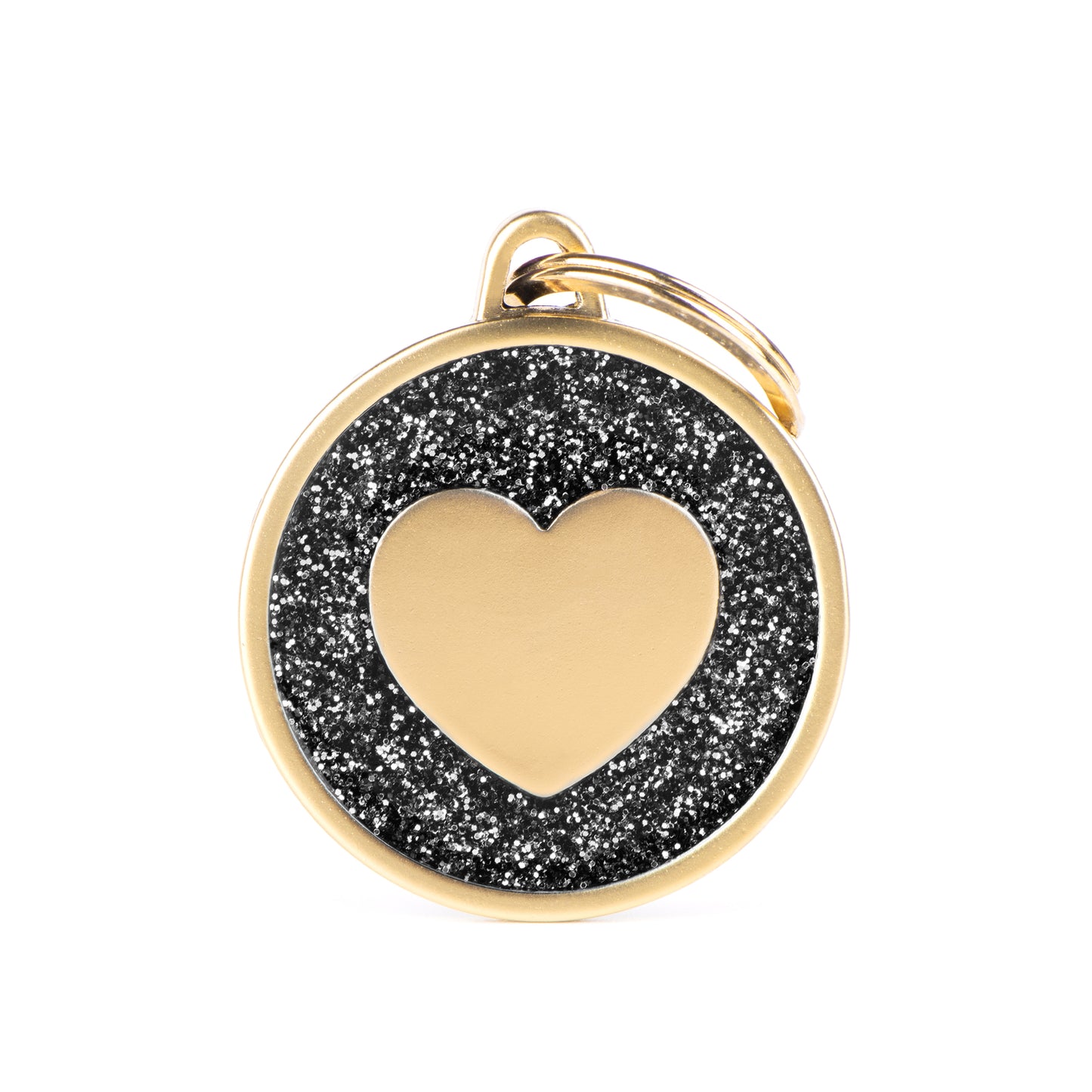 MyFamily Circle Heart Glitter Accessoire für Hunde