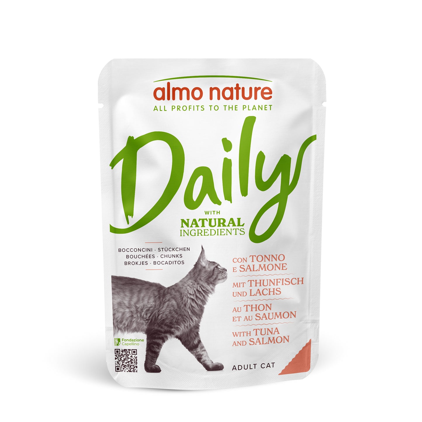Almo Nature Daily Cat mit Thunfisch und Lachs Nassfutter für Katzen