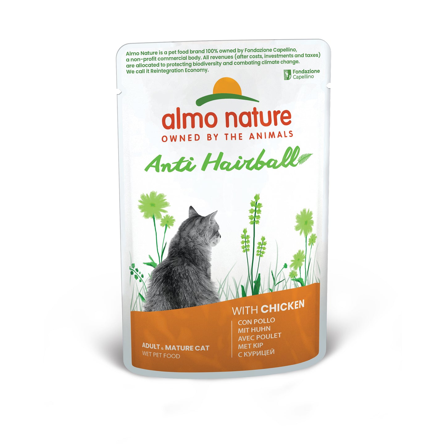 Almo Nature Anti-Hairball mit Huhn Nassfutter für Katzen