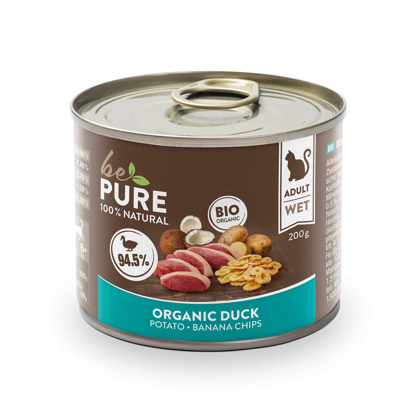 bePure Organic Duck Nassfutter für Katzen