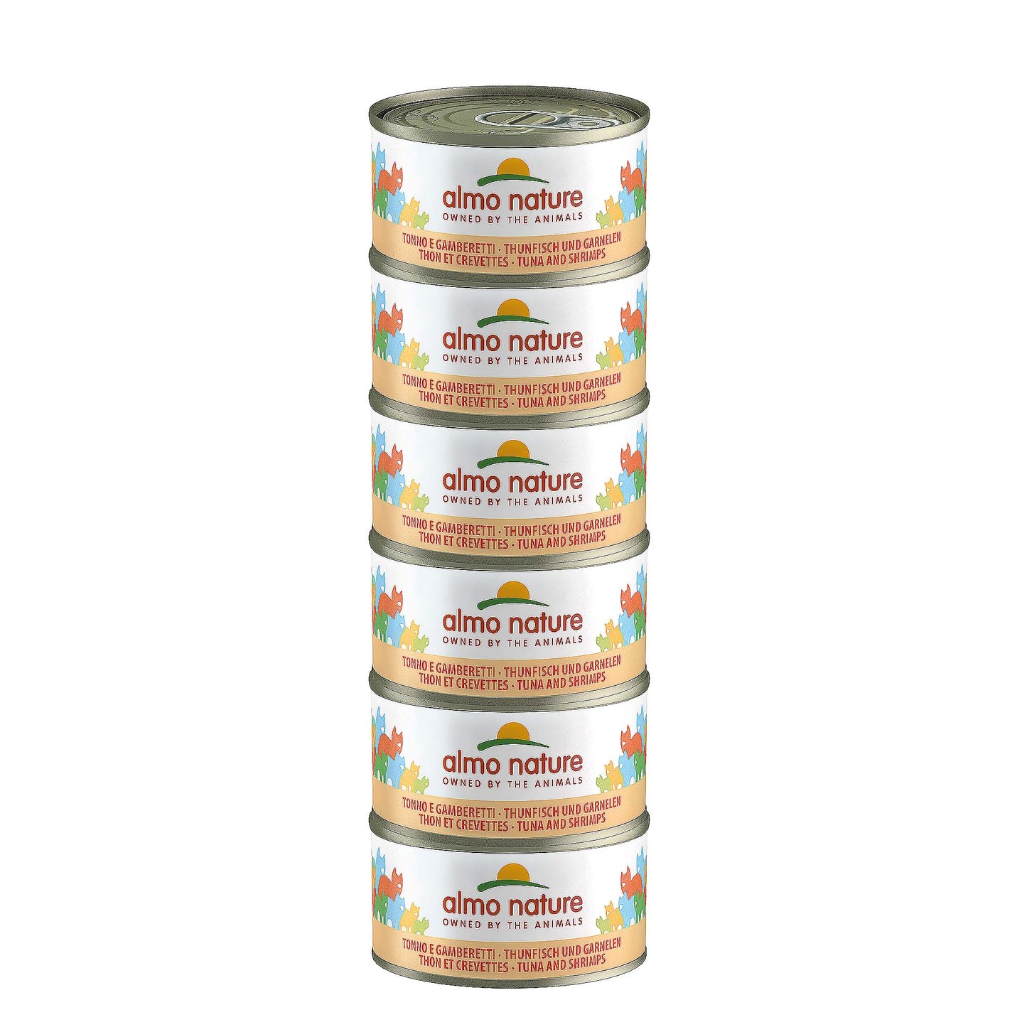 Almo Nature Multipack mit Thunfisch und Garnelen Nassfutter für Katzen