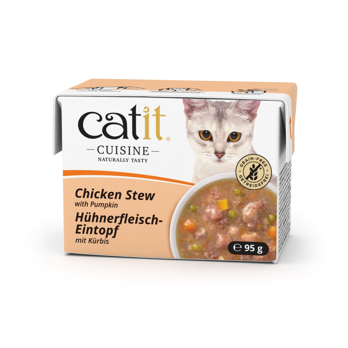 Catit Cuisine Hühnerfleisch-Eintopf mit Kürbis Nassfutter für Katzen