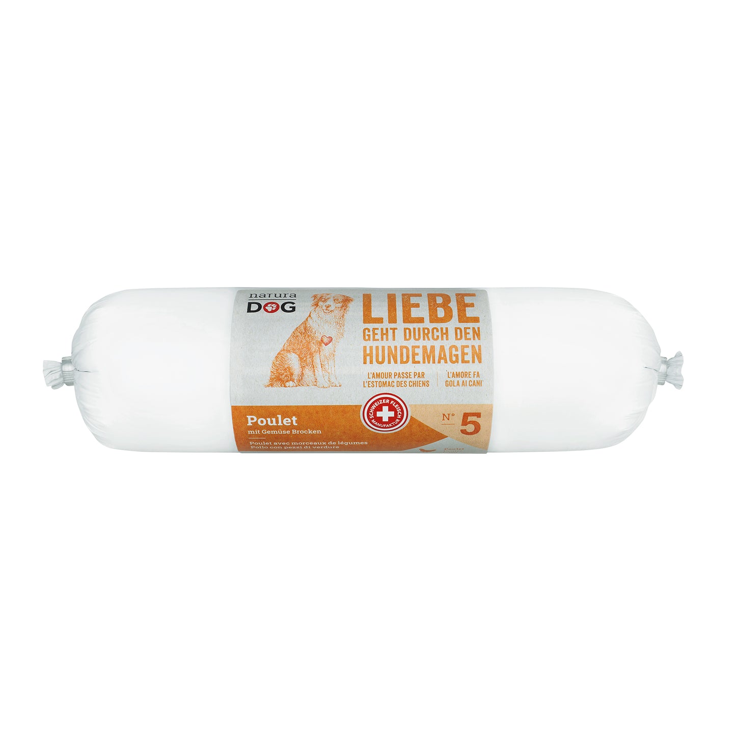 naturaDog Poulet & Gemüse Brocken Nassfutter für Hunde