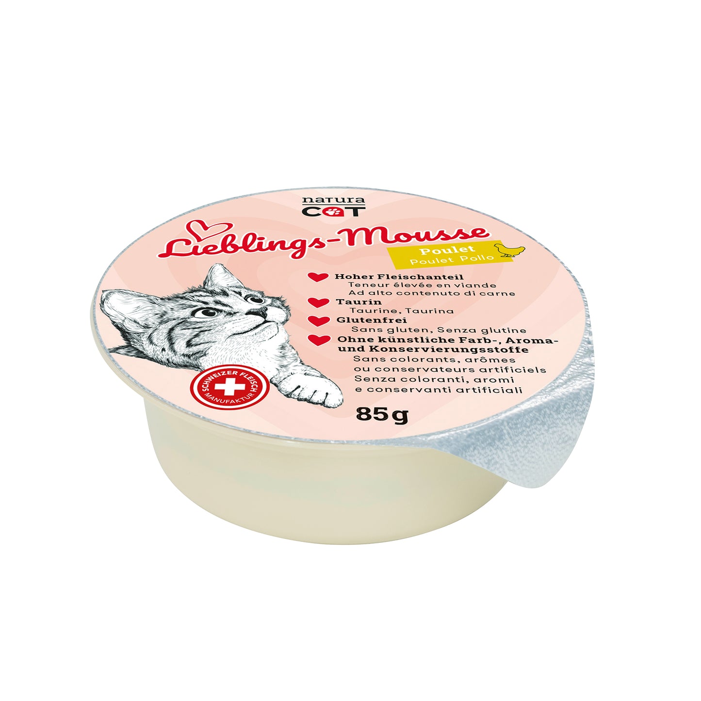 naturaCat Lieblings-Mousse mit Rind Nassfutter für Katzen