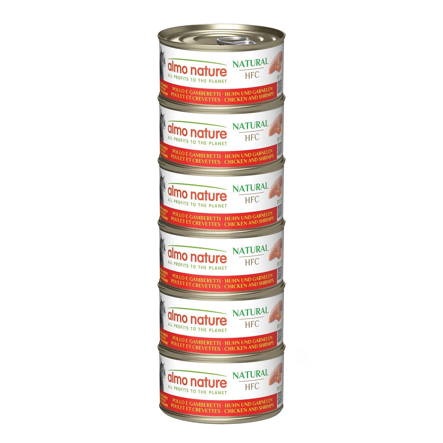 Almo Nature Multipack mit Huhn und Garnelen Nassfutter für Katzen