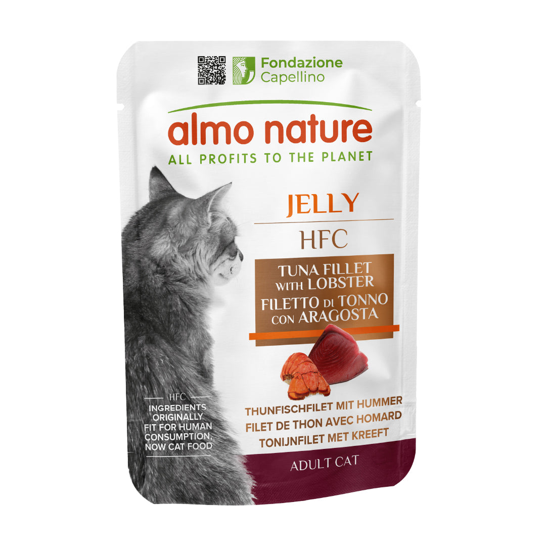 Almo Nature HFC Jelly Cat Thunfischfilet mit Hummer Nassfutter für Katzen
