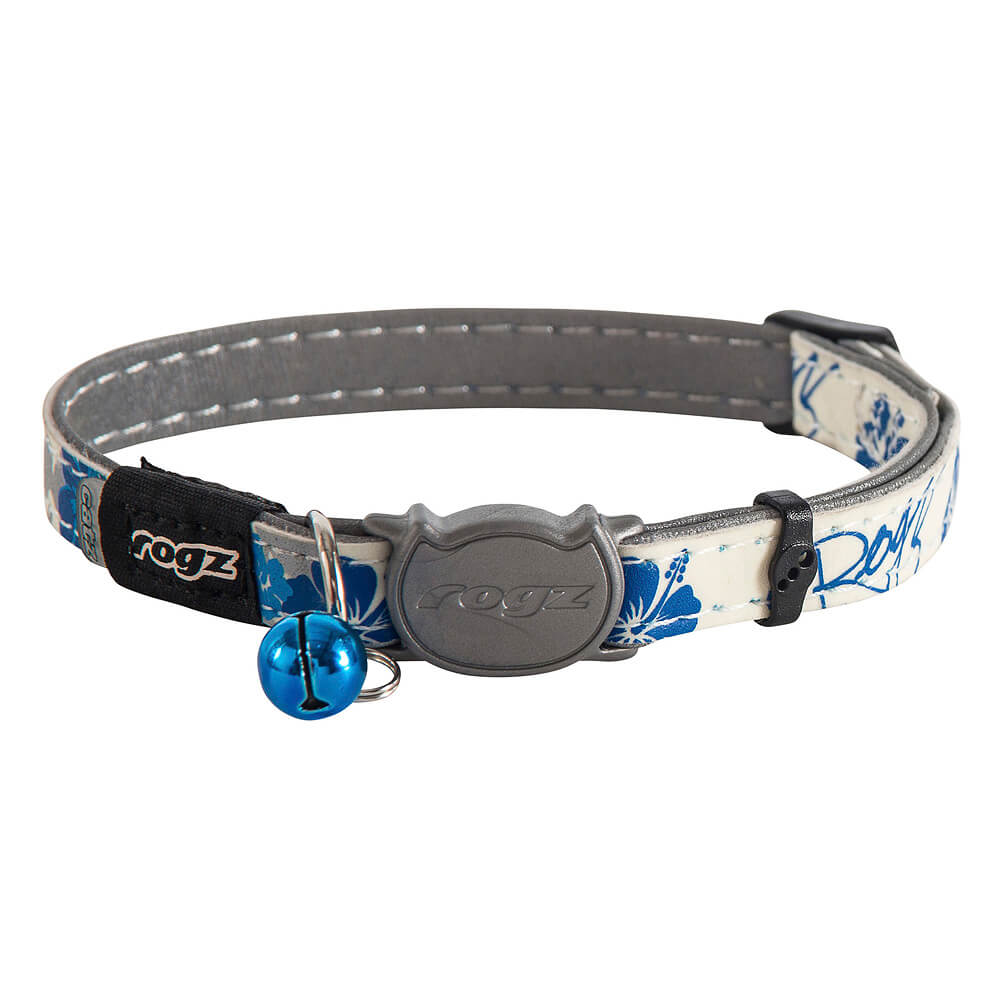 rogz GlowCat BlueFloral Halsband für Katzen