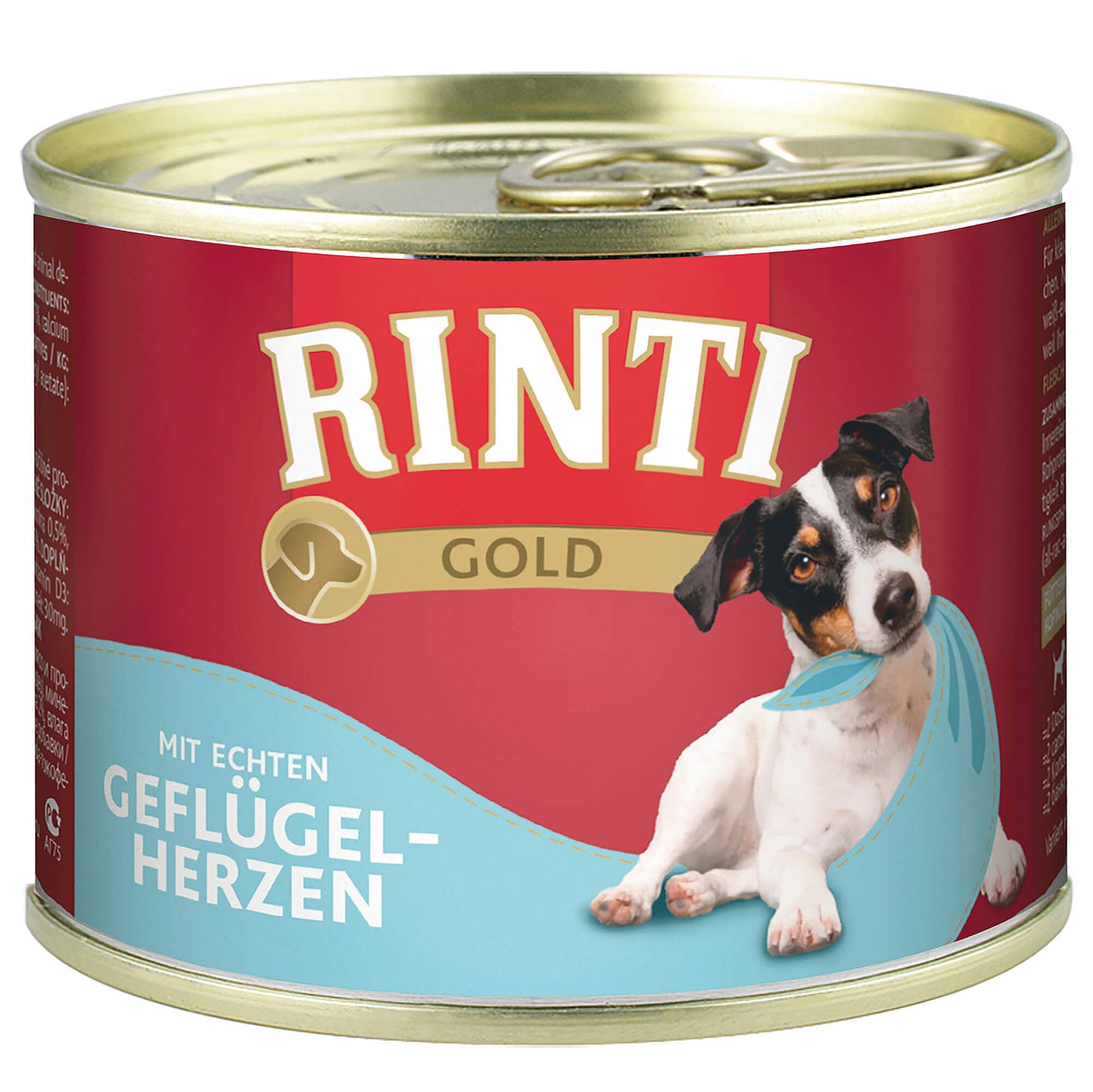 Rinti Gold Geflügelherzen Nassfutter für Hunde