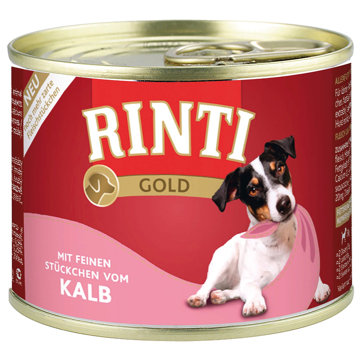 Rinti Gold Kalbsstückchen Nassfutter für Hunde