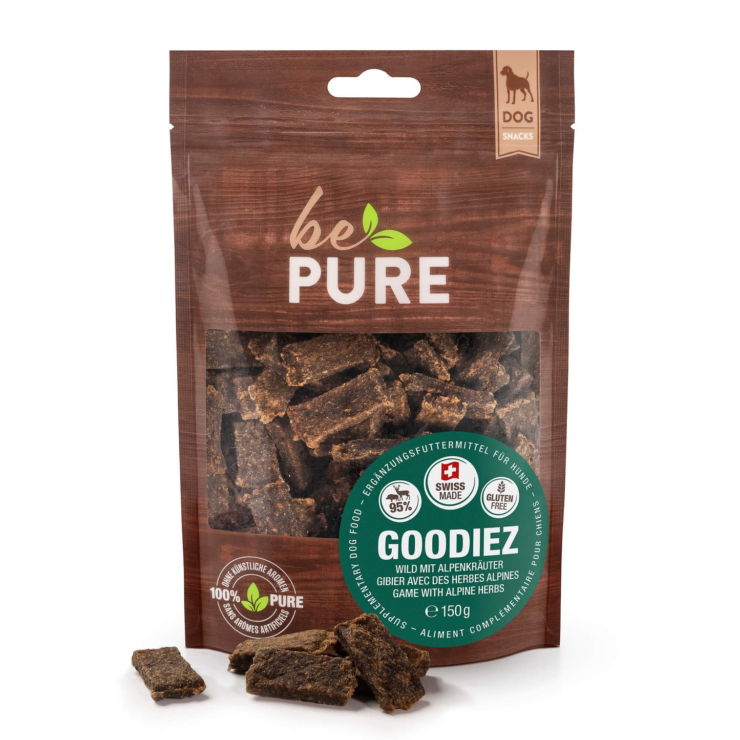 bePure Goodiez Wild und Alpenkräuter Snack für Hunde
