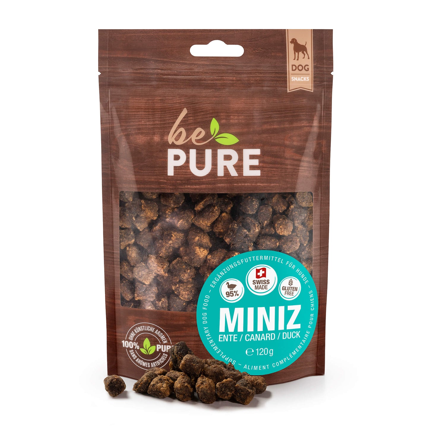 bePure Miniz Ente Snack für Hunde