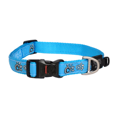rogz Fancy Dress Turquoise Paw Halsband für Hunde