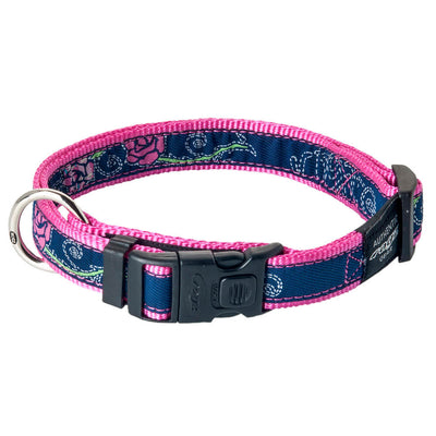 rogz Fancy Dress Denim Rose Halsband für Hunde