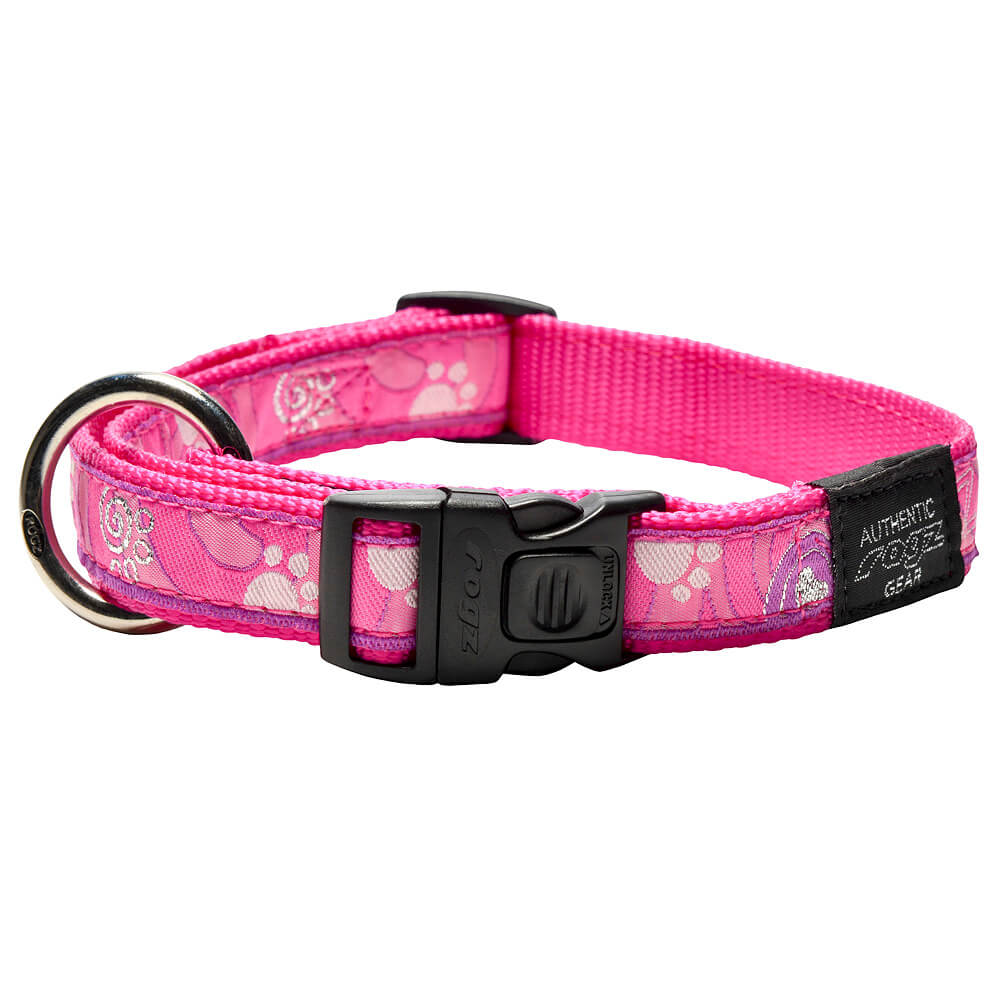 rogz Fancy Dress Pink Paws Halsband für Hunde