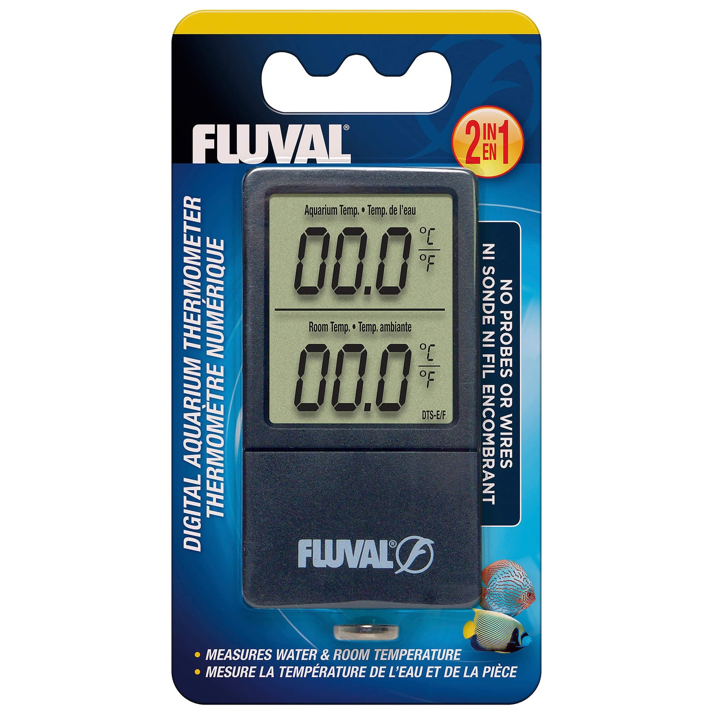 Fluval 2-in-1 Digitales Aquarienthermometer Aquarienthermomether für Zierfische