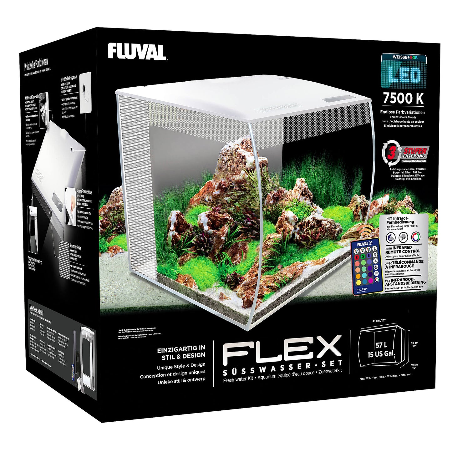 Fluval Aquarium Flex LED Aquarium für Zierfische