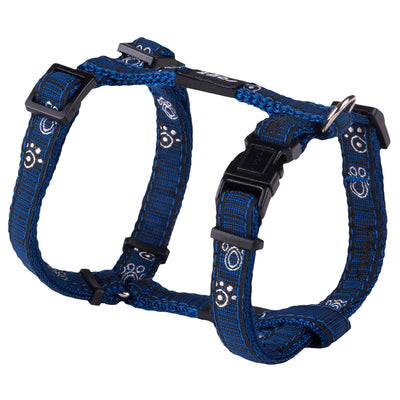 rogz Hundegeschirr Fancy Dress Navy Paw blau