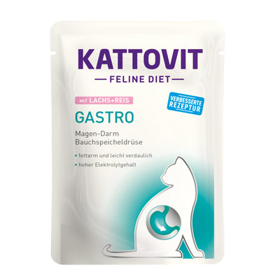 Kattovit Gastro mit Lachs und Reis Nassfutter für Katzen