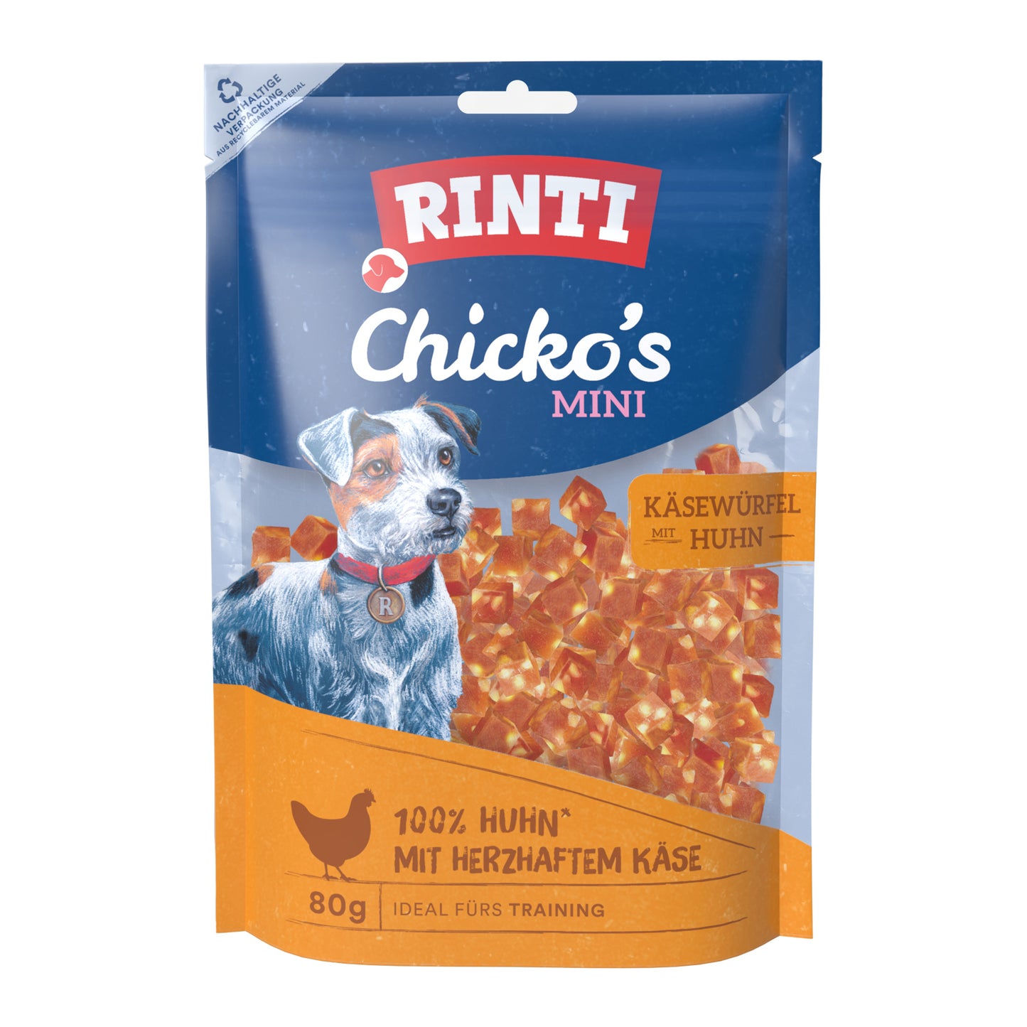 Rinti Chicko Mini Käsewürfel Snack für Hunde