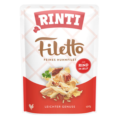 Rinti Filetto Huhn und Rind in Jelly Nassfutter für Hunde