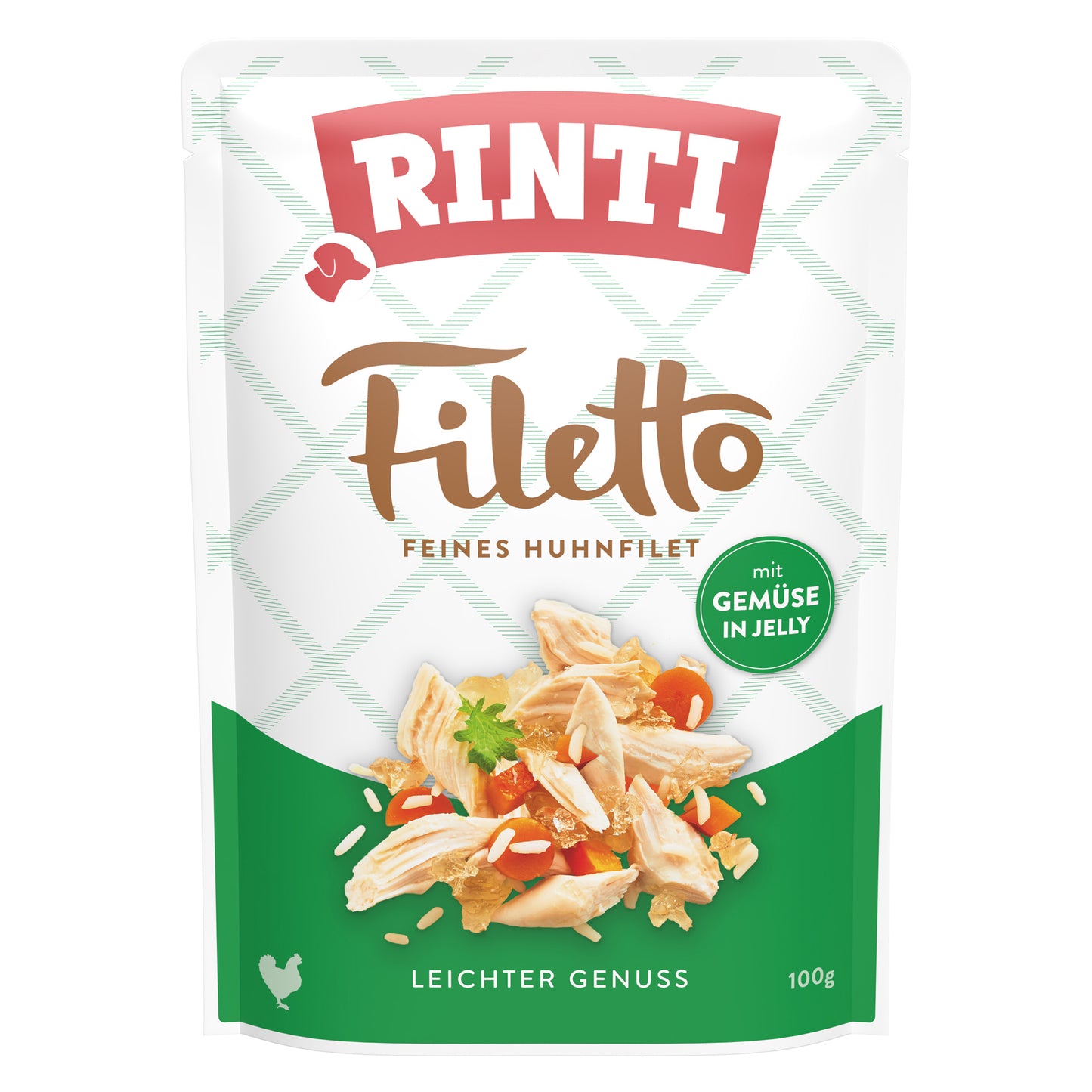 Rinti Filetto Huhn und Gemüse in Jelly Nassfutter für Hunde