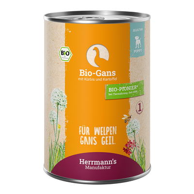 Herrmann's Gans mit Kürbis und Kartoffel Nassfutter für Hunde