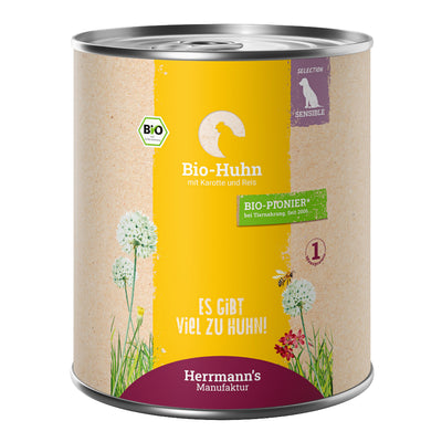 Herrmann's Huhn mit Karotte und Reis Nassfutter für Hunde