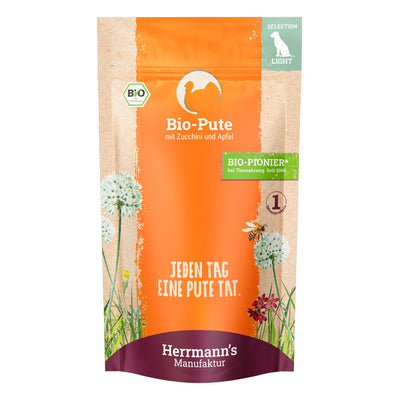 Herrmann's Pute mit Zucchini und Apfel Nassfutter für Hunde