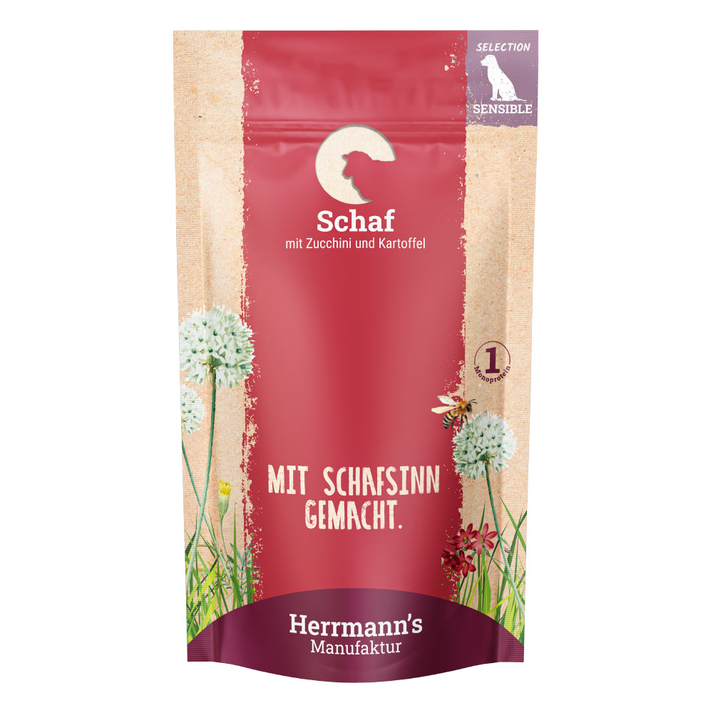 Herrmann's Schaf mit Zucchini und Kartoffeln Nassfutter für Hunde