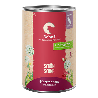 Herrmann's Schaf mit Zucchini und Kartoffeln Nassfutter für Hunde