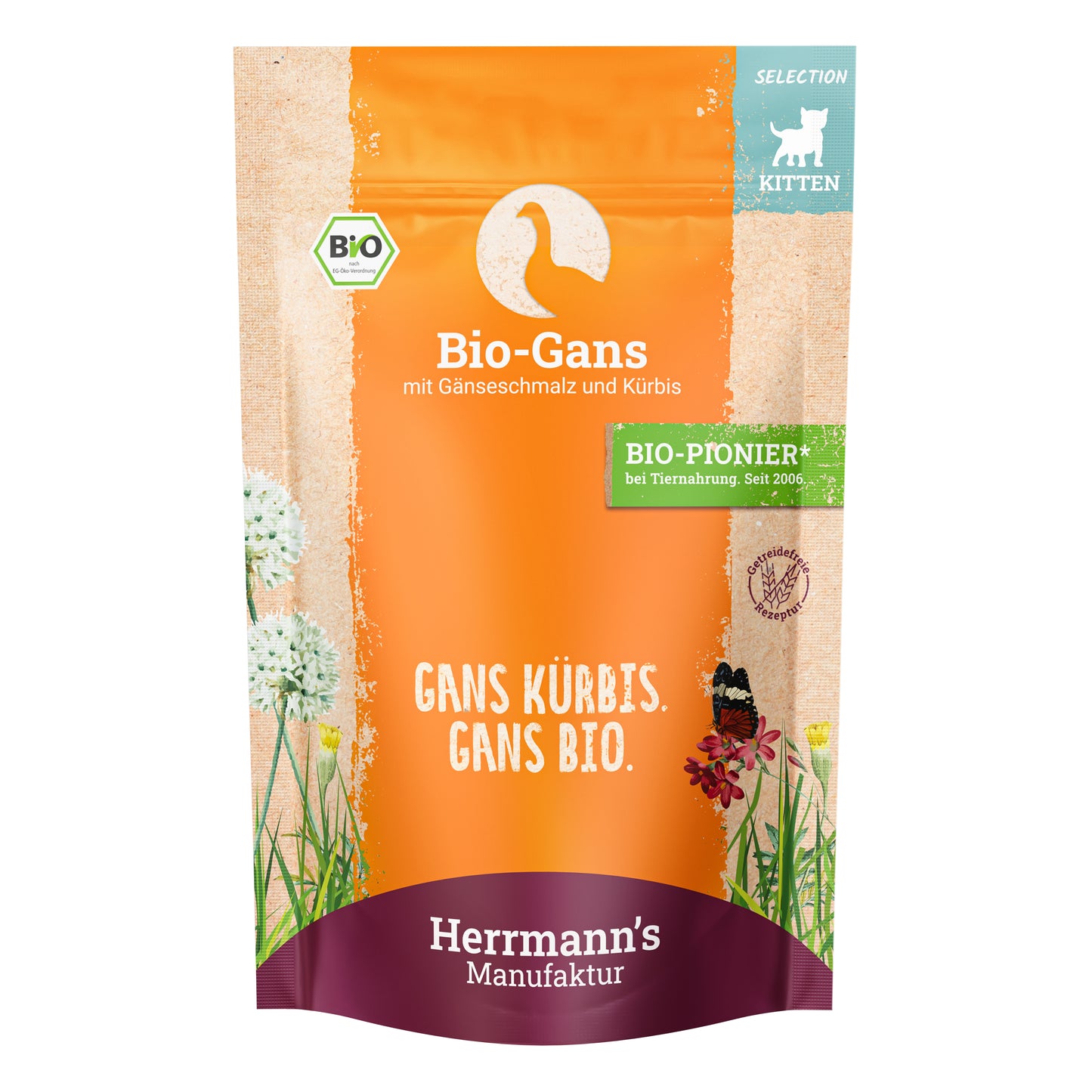 Herrmann's Bio Gans Kitten Nassfutter für Katzen