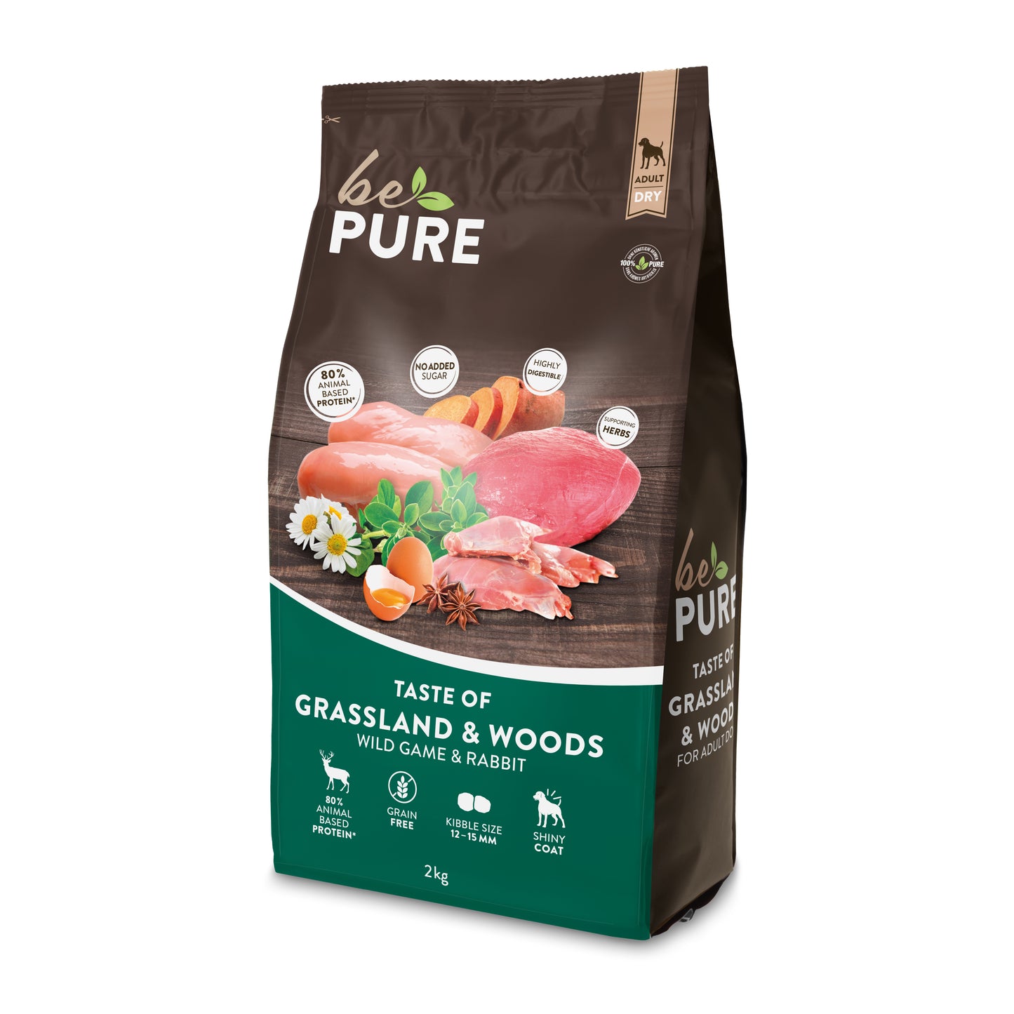 bePure Taste of Grassland and Woods Trockenfutter für Hunde